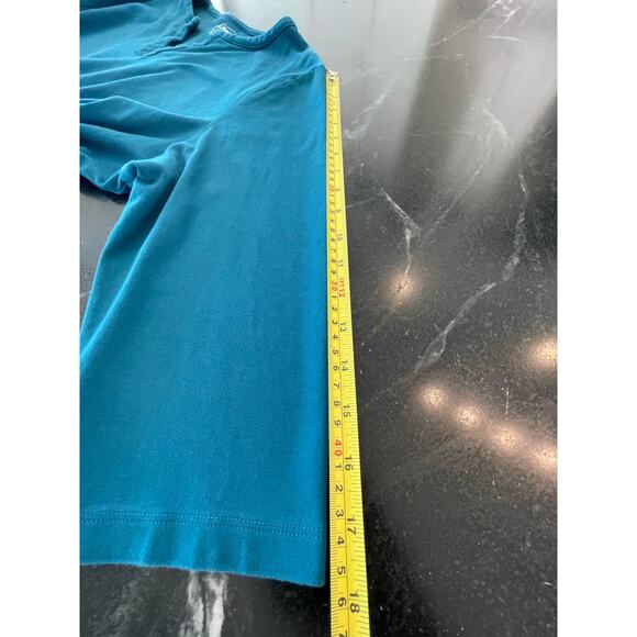 L.L. Bean 3/4 length sleeve tee 100% Cotton turquoise teal 3Xplus - Picture 8 of 9